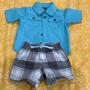Carters boys shorts & American Hawk Shirt - 9 Mths